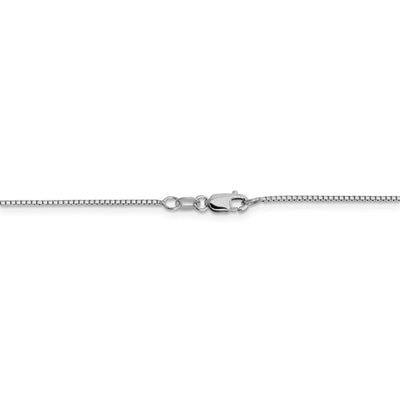 10K White Gold .95 mm Oct. Sparkle Box Chain Available Sizes 16"-20"