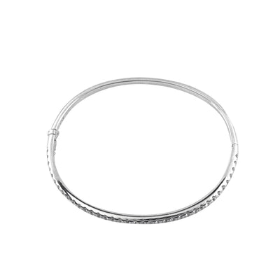 18K White Gold Eernity Bangle with 1.46CT Of Round Diamonds