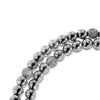 10K White Gold Beaded Ball Diamond Chain