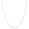 14k White Gold .5 mm Carded Cable Rope Chain Available Sizes 13"-24"