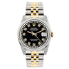 Rolex Datejust Diamond Watch, 31mm, Yellow Gold and Stainless Steel Black Diamond Dial w/ Diamond Lugs