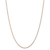 14K Rose Gold 1 mm Singapore Chain Available Sizes 16"-24"