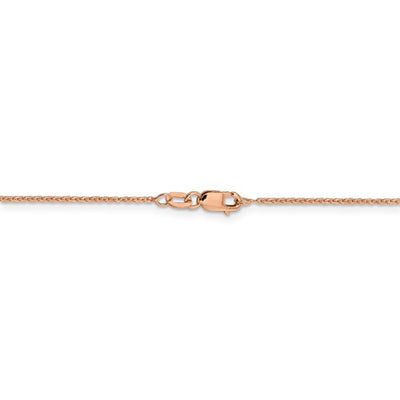 14K Rose Gold 1.1 mm Flat Cable Chain Available Sizes 16"-24"