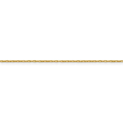 14K Yellow Gold 1 mm Long Open Cable Link Chain Available Sizes 16"-26"