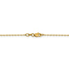 14K Yellow Gold 1 mm Long Open Cable Link Chain Available Sizes 16"-26"