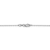 14K White Gold 1 mm Long Open Cable Link Chain Available Sizes 16"-20"