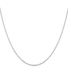 14K White Gold 1 mm Long Open Cable Link Chain Available Sizes 16"-20"