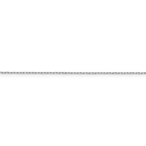 14K White Gold .95 mm Long Open Cable Link Chain Available Sizes 16"-20"