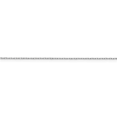 14K White Gold .95 mm Long Open Cable Link Chain Available Sizes 16"-20"