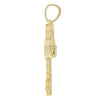 Yellow Gold Key Pendant with Diamonds Small