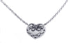 18K White Gold Diamond Heart Necklace With 0.50CT