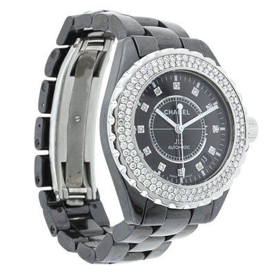 Chanel J12 Black Ceramic with Diamonds 42MM H2014