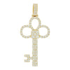 Yellow Gold Key Pendant with Diamonds