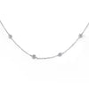 14K White Gold Diamond Ball Chain 5.90CT