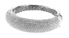 14K White Gold Diamond Bangle With Round Cut Diamonds 20.00CT