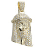 Small Jesus Head with Round Cut Diamonds