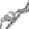 10K White Gold Beaded Ball Diamond Chain