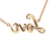 18K Rose Gold Diamond "Love" Pendant with Chain 0.20CT