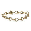 14K Yellow Gold Diamond Heart Fancy Bracelet With 3.09CT