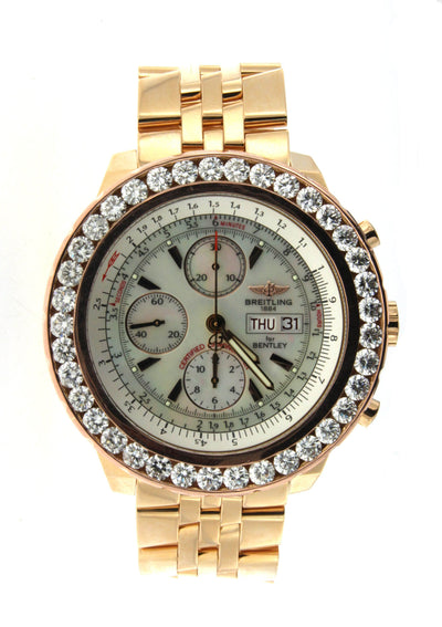 Yellow Gold Diamond GT Racing Breitling Bentley Watch