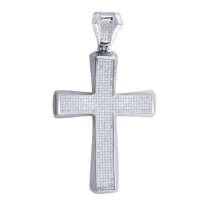 Extra Large Princess Cut Diamond Cross