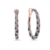 18K Rose Gold Ladies Earrings With 11.83 CT Diamonds