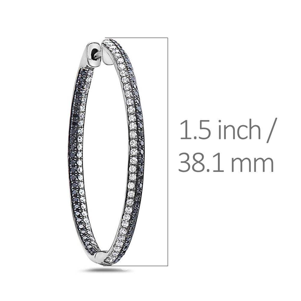 14K White Gold Ladies Earrings With 2.42 CT Diamonds