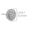 14K White Gold Ladies Earrings With 1.07 CT Diamonds