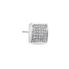 14K White Gold Ladies Earrings With Round Shaped Diamonds