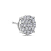 18K White Gold Ladies Earrings With Round Shaped Diamonds