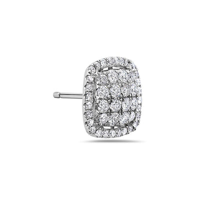 18K White Gold Ladies Earrings With 1.32 CT Diamonds