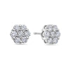 14K White Gold Ladies Earrings With 0.78 CT Diamonds