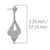 18K White Gold Ladies Earrings With Round Shaped Diamonds