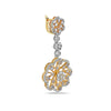 18K Yellow Gold Ladies Earrings With 2.98 CT Diamonds