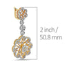 18K Yellow Gold Ladies Earrings With 2.98 CT Diamonds