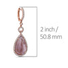 18K Rose Gold Ladies Earrings Diamonds and Rubies