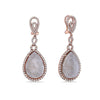 18K Rose Gold Ladies Earrings With White: 3.68 CTW Diamonds