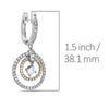 18K White Gold Ladies Earrings With 1.96 CT Diamonds