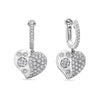 18K White Gold Ladies Earrings With 1.75 CT Diamonds