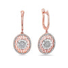 18K Rose Gold Ladies Earrings With 0.44 CT Diamonds