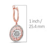 18K Rose Gold Ladies Earrings With 0.44 CT Diamonds