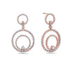 18K Rose Gold Ladies Earrings With 2.78 CT Diamonds