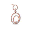 18K Rose Gold Ladies Earrings With 2.78 CT Diamonds