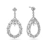 18K White Gold Ladies Earrings With 1.00 CT Diamonds