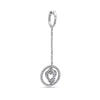 18K White Gold Ladies Earrings With Round Shaped Diamonds