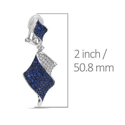 18K White Gold Ladies Earrings With 4.75 CT Diamonds