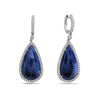 18K White Gold Ladies Earrings With White: 1.22 CTW Sapphire: 30.49 CTW Diamonds