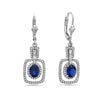 18K White Gold Ladies Earrings With 1.21 CT Diamonds