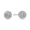 14K White Gold Ladies Earrings With Diamonds