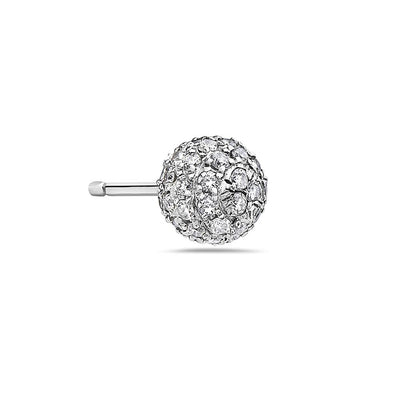 14K White Gold Ladies Earrings With Diamonds